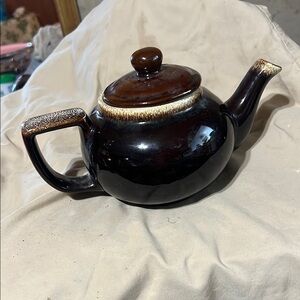 Vintage Brown Ceramic Teapot